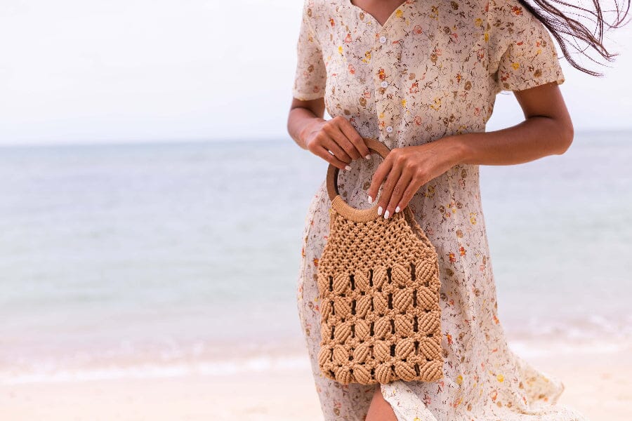 Zorzel Fashion New Big Round Straw Handbag Fringe Style Straw Bag Women  Beach Woven Bag Round Tote Fringed Beach Tote Purse Bag