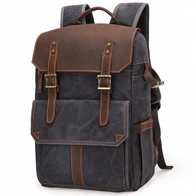 Retro Canvas Camera Bag The Store Bags dark gray