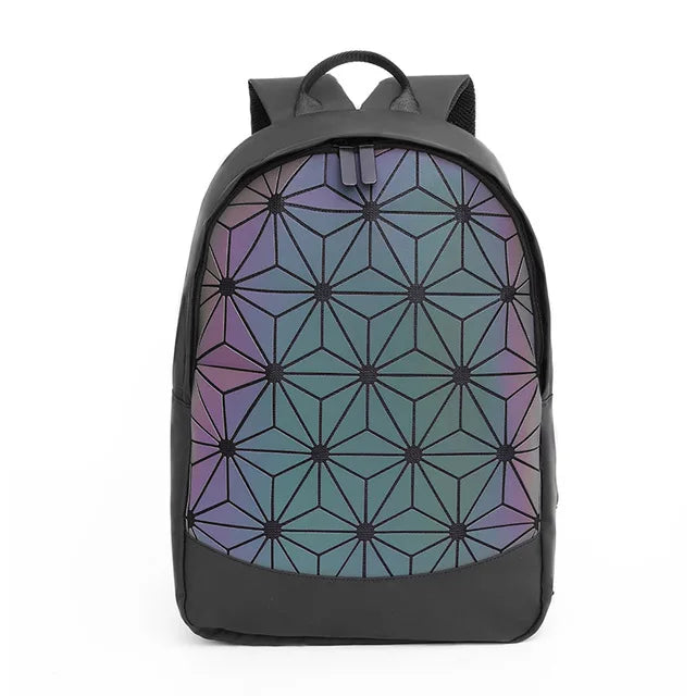Black Geometric Backpack