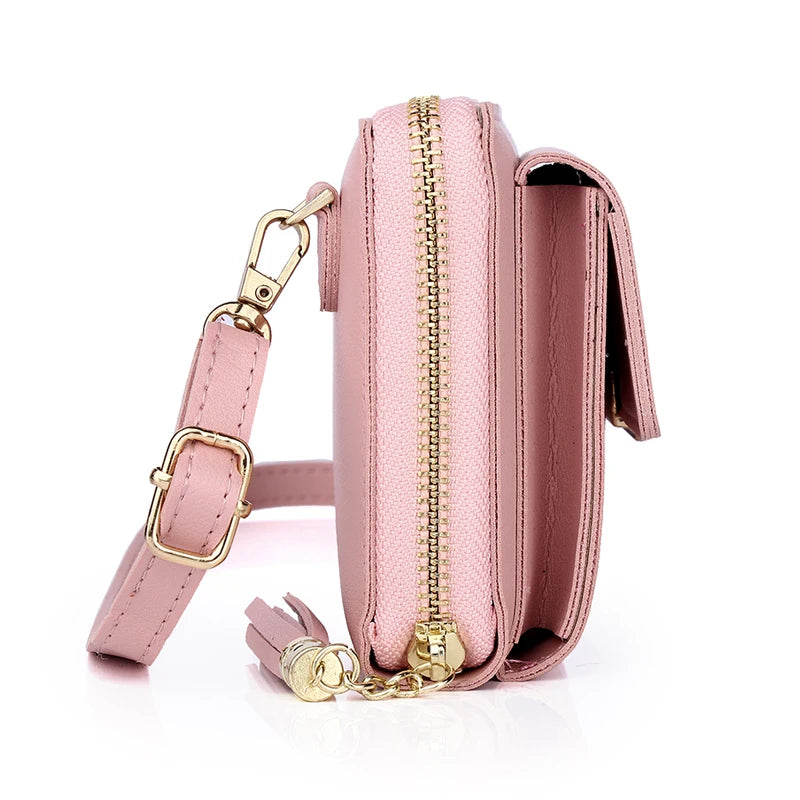 Leather Cell Phone Crossbody Bag The Store Bags Pink 
