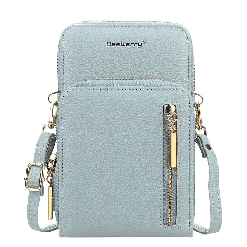 Leather Phone Pouch The Store Bags Light Blue