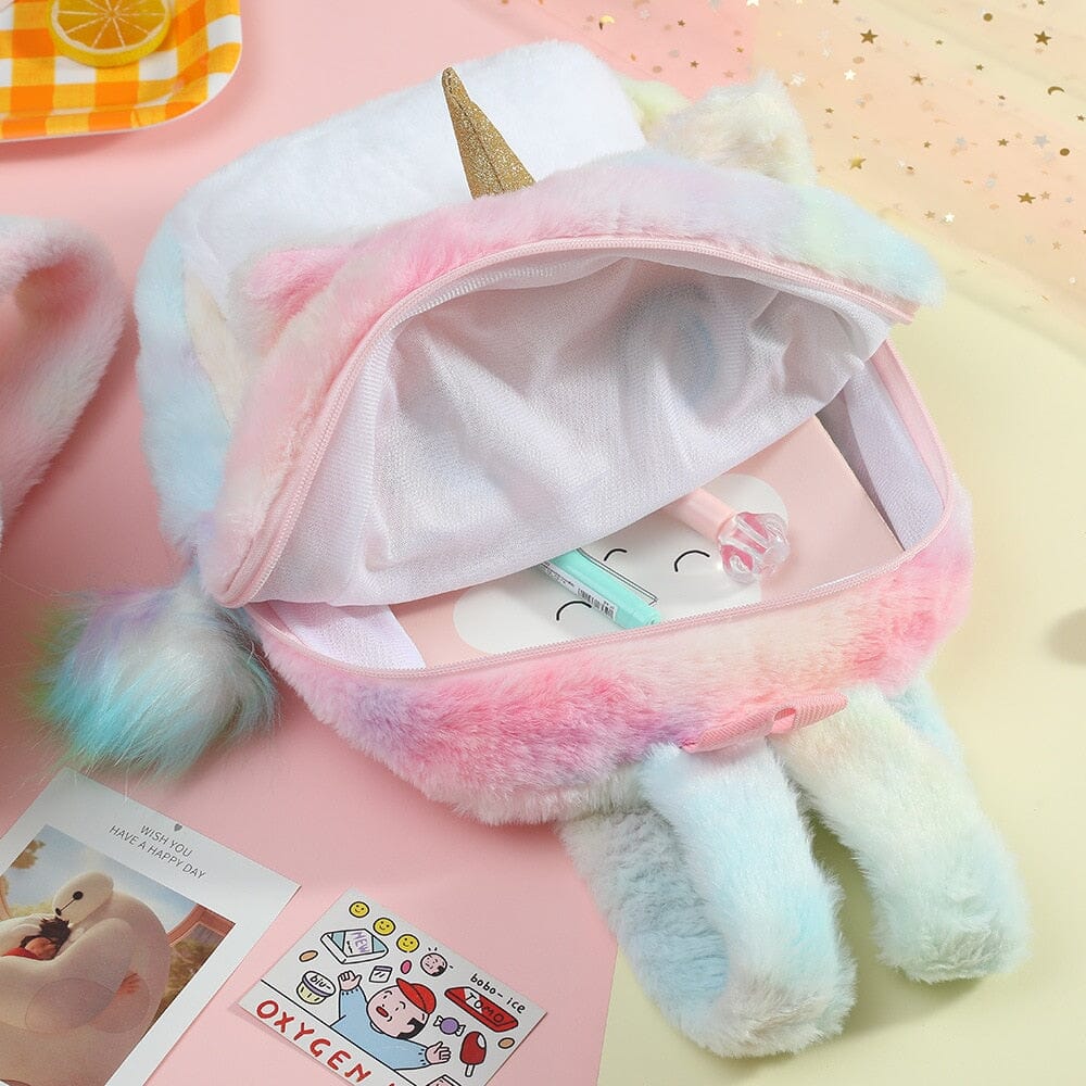 Plush Unicorn Backpack The Store Bags