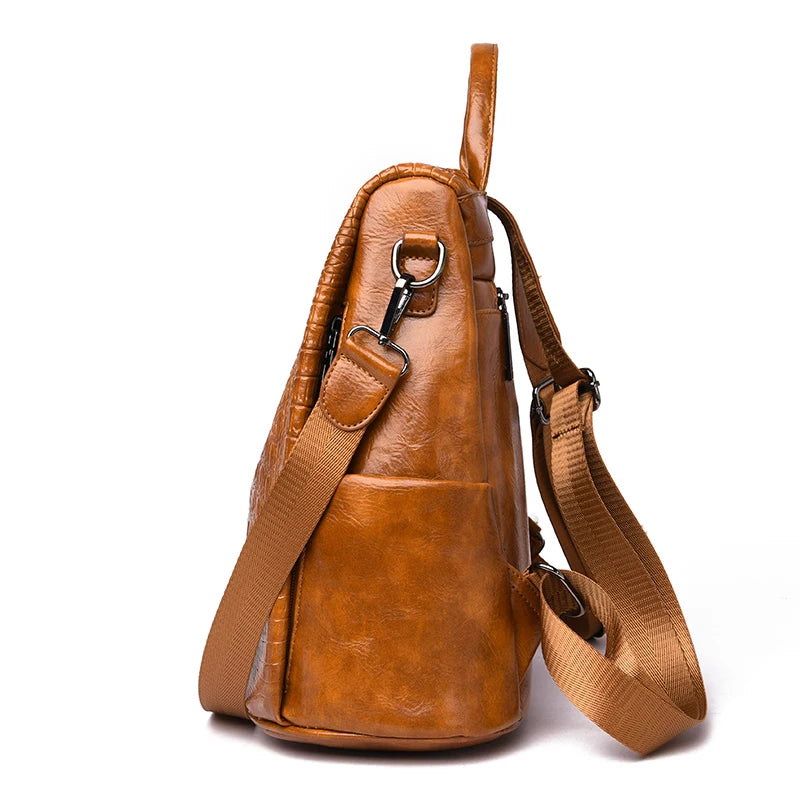Croc Leather Backpack The Store Bags