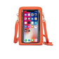 Touch Screen Waterproof Leather Crossbody Phone Bag The Store Bags orange 