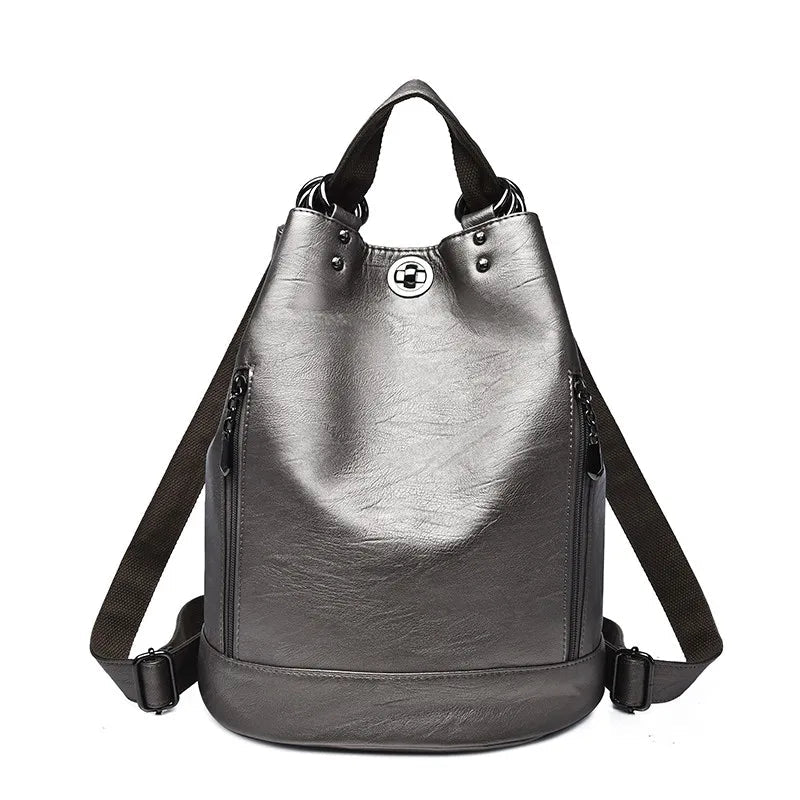 Large Red Leather Backpack The Store Bags Gold