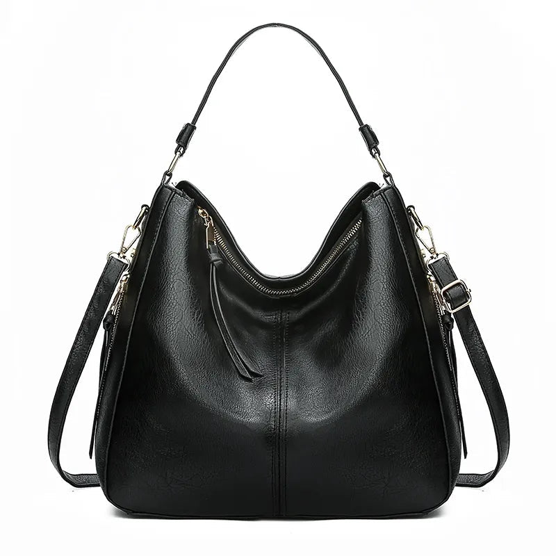 PU Leather Tote Bag The Store Bags black 