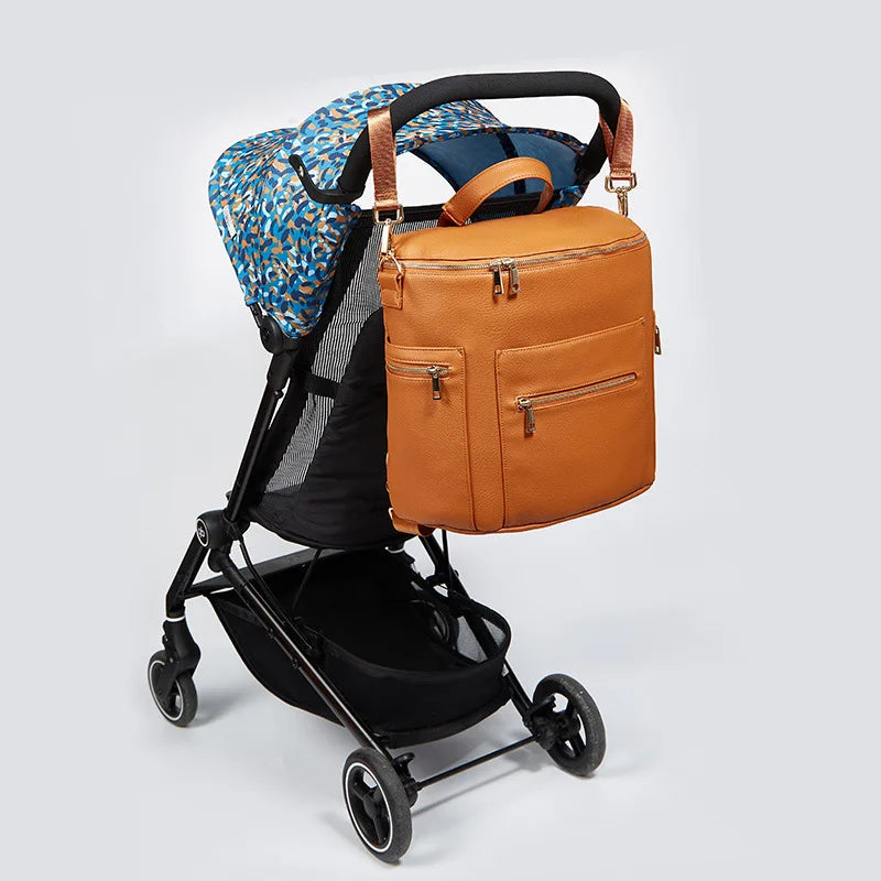 Brown Leather Backpack Diaper Bag The Store Bags