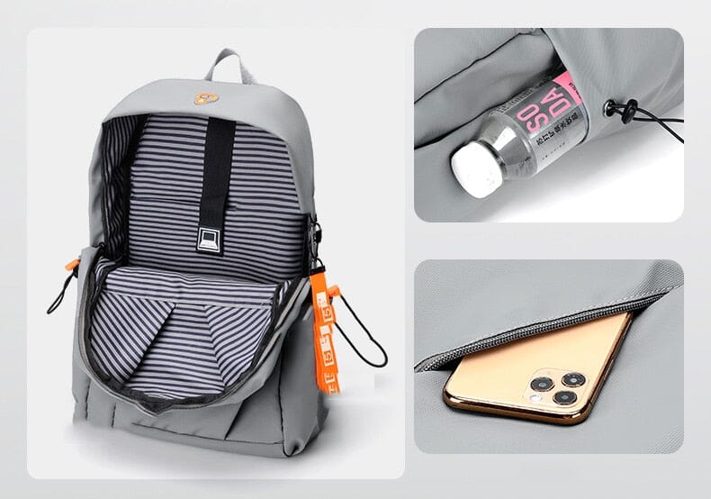 Backpack For Men Grey USB Charger The Store Bags