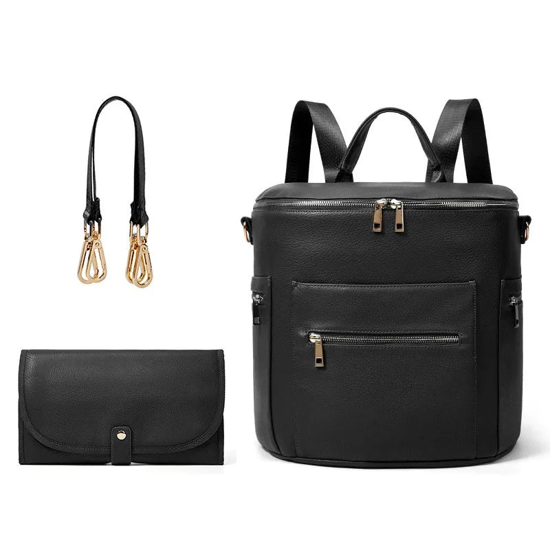 Brown Leather Backpack Diaper Bag The Store Bags Black