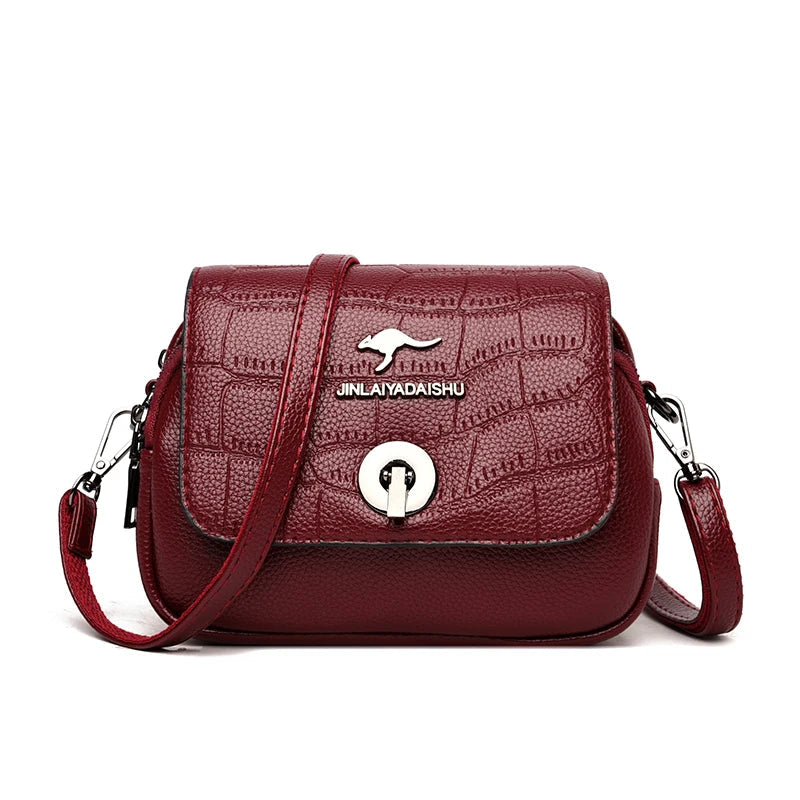 Croco Crossbody Bag The Store Bags Wine Red