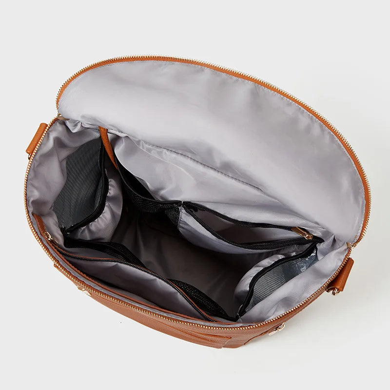 Brown Leather Backpack Diaper Bag The Store Bags