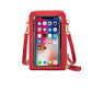 Touch Screen Waterproof Leather Crossbody Phone Bag The Store Bags bright red 