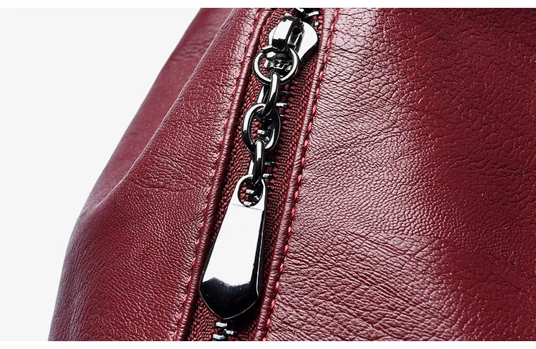 Large Red Leather Backpack The Store Bags