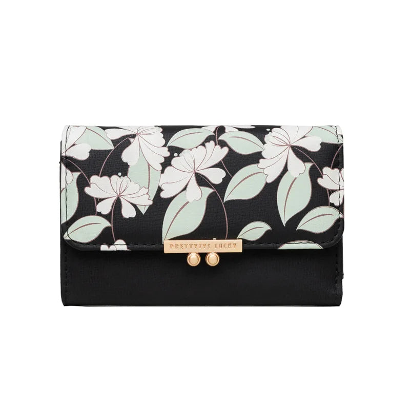 Cartera de piel mujer florales
