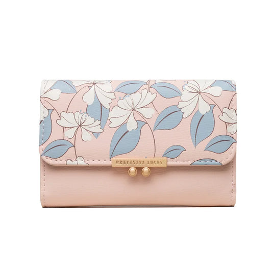 Cartera de piel mujer florales