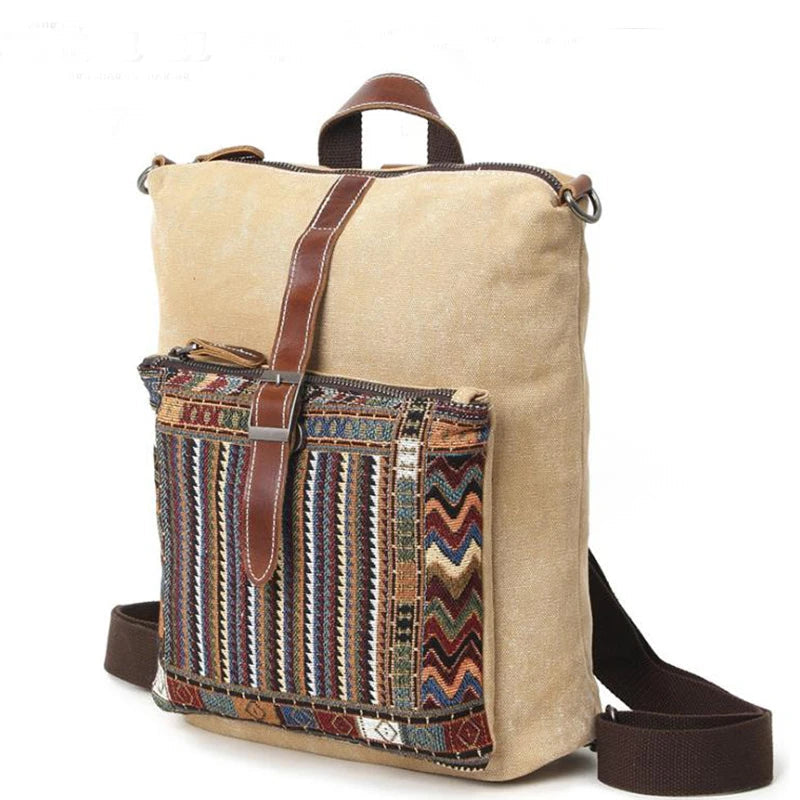Bohemian Extra Large Canvas Backpack The Store Bags