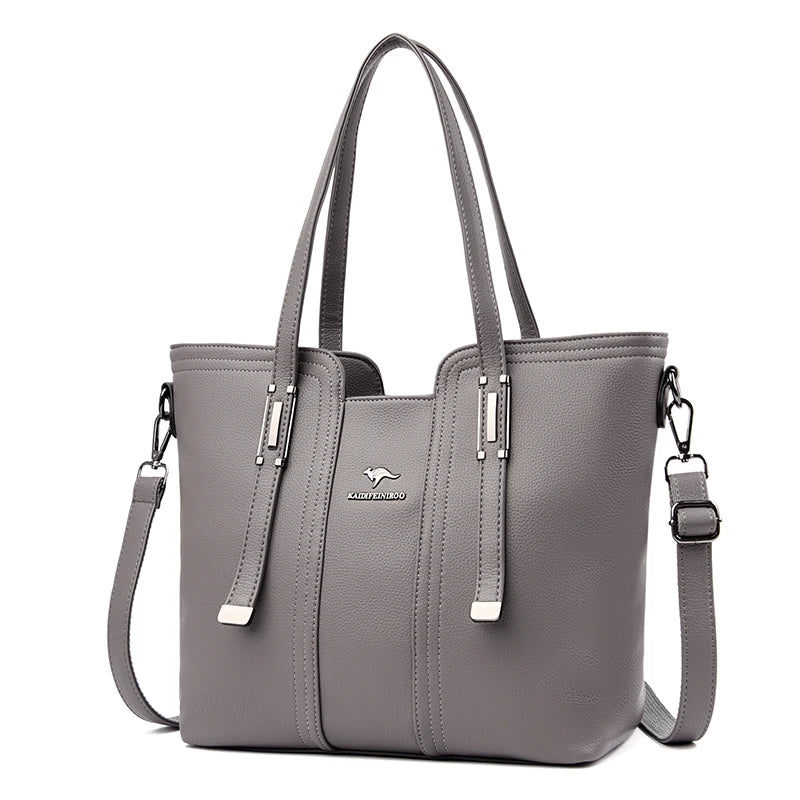 Bolsa tote piel con cremallera