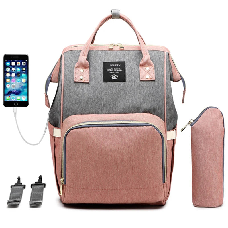 Mochila maternidad LEQUEEN usb