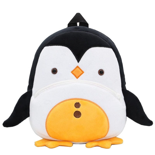 Penguin Plush Backpack The Store Bags Black and White