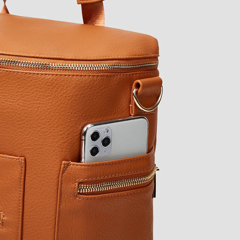 Brown Leather Backpack Diaper Bag The Store Bags