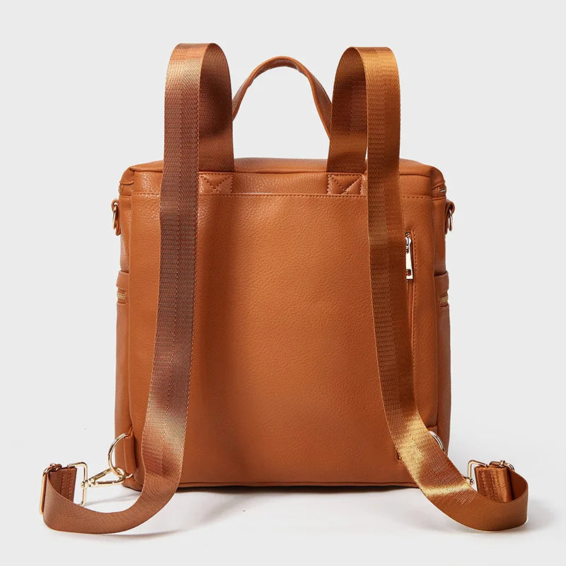 Brown Leather Backpack Diaper Bag The Store Bags