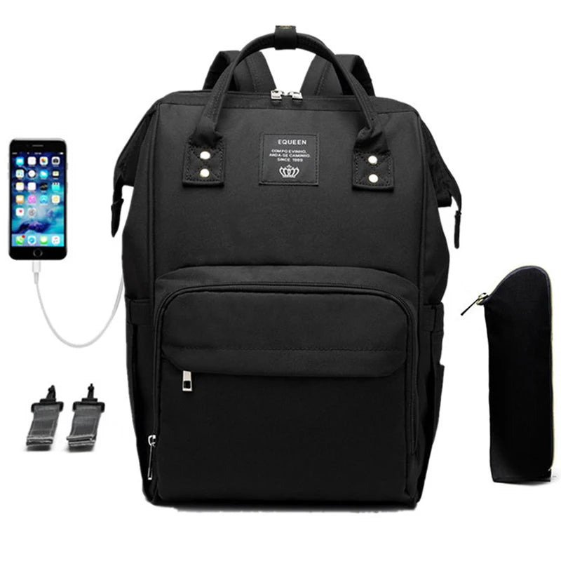 Mochila maternidad LEQUEEN usb