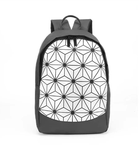 Black Geometric Backpack