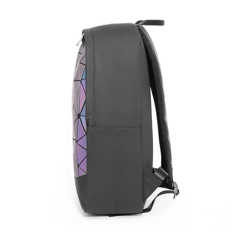 Black Geometric Backpack