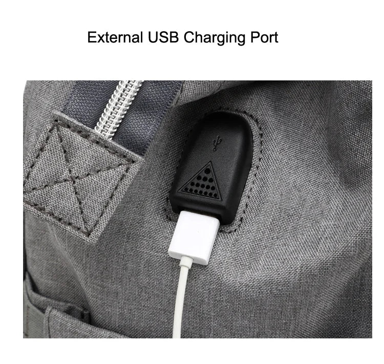 Mochila maternidad LEQUEEN usb