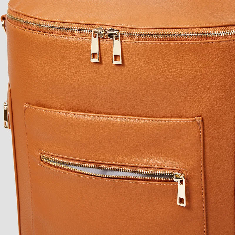 Brown Leather Backpack Diaper Bag The Store Bags