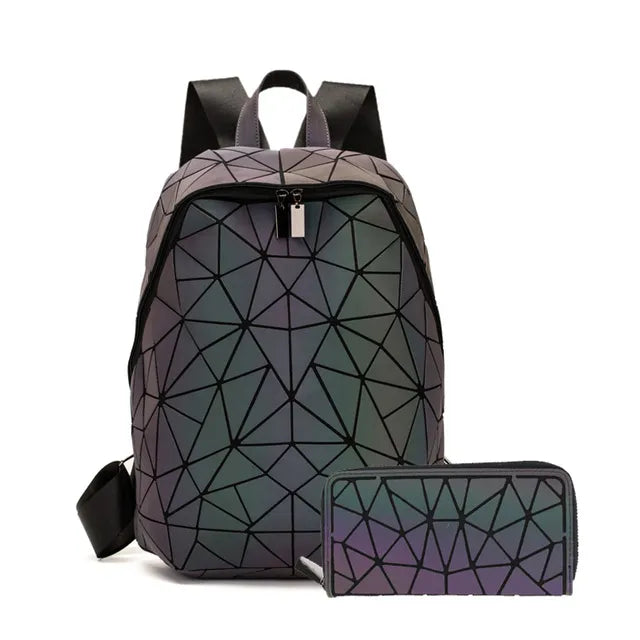 Geometric Holographic Backpack The Store Bags backpack wallet set