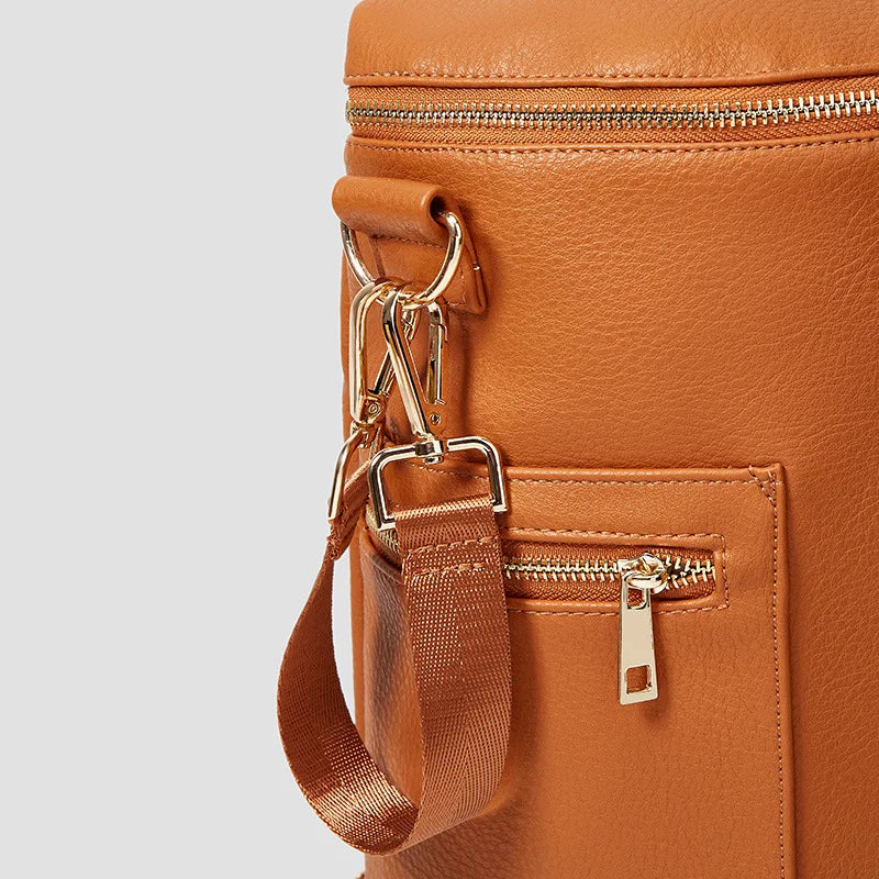Brown Leather Backpack Diaper Bag The Store Bags