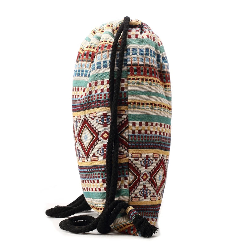 Bohemian Drawstring Backpack The Store Bags