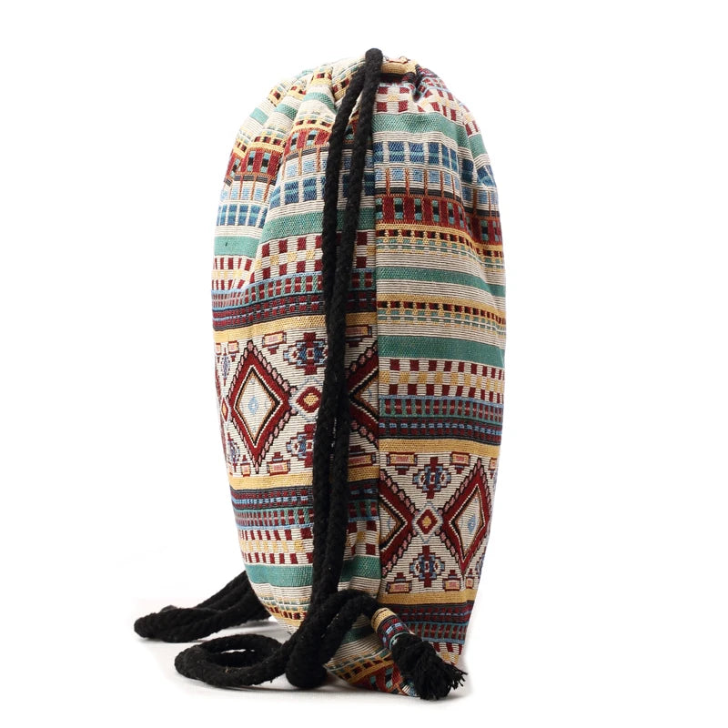 Bohemian Drawstring Backpack The Store Bags 