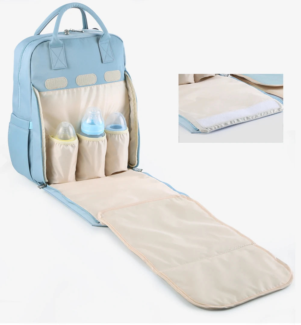 Diaper Bag Backpack With Attached Changing Pad