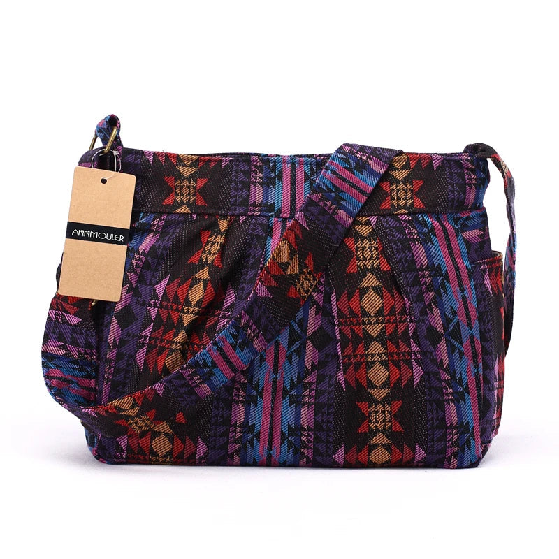 Bohemian Black Tote Purse The Store Bags purple
