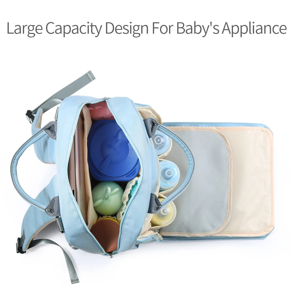 Diaper Bag Backpack With Attached Changing Pad