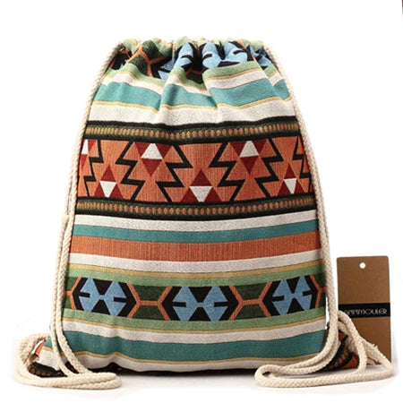 Bohemian Drawstring Backpack The Store Bags No 1 13 inches