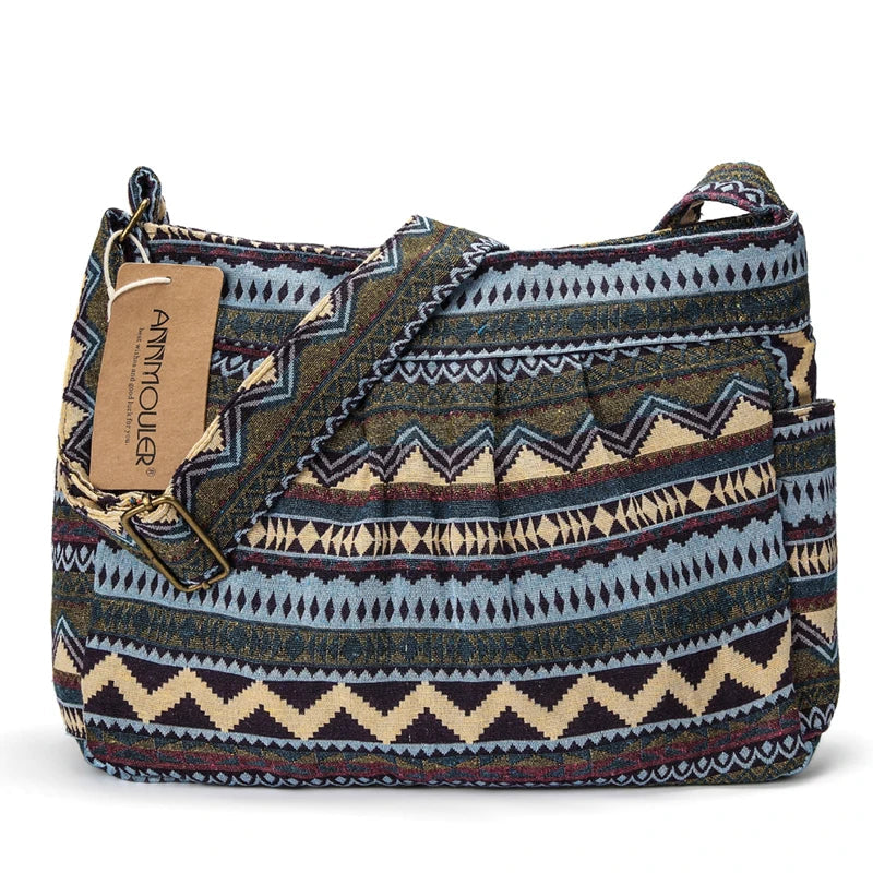 Bohemian Black Tote Purse The Store Bags green