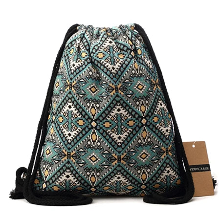 Bohemian Drawstring Backpack The Store Bags No 5 13 inches