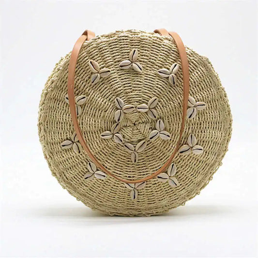 Circular Straw Purse The Store Bags brown