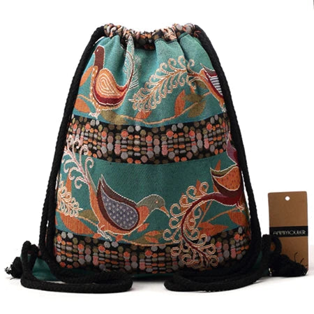 Bohemian Drawstring Backpack The Store Bags No 4 13 inches 