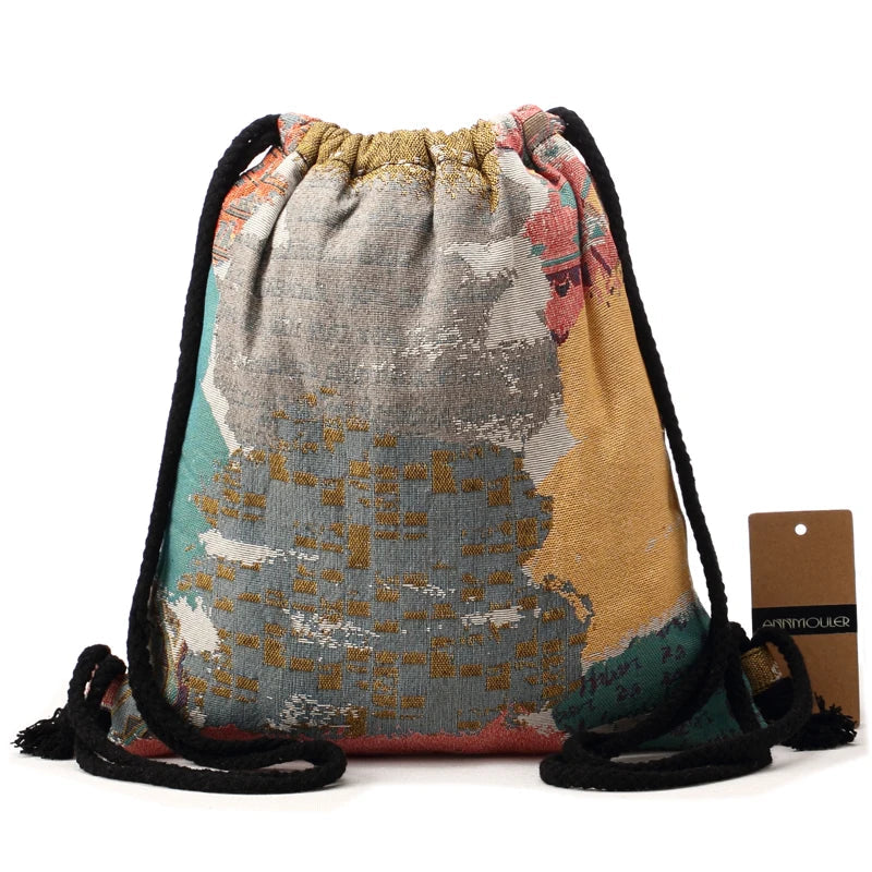 Bohemian Drawstring Backpack The Store Bags