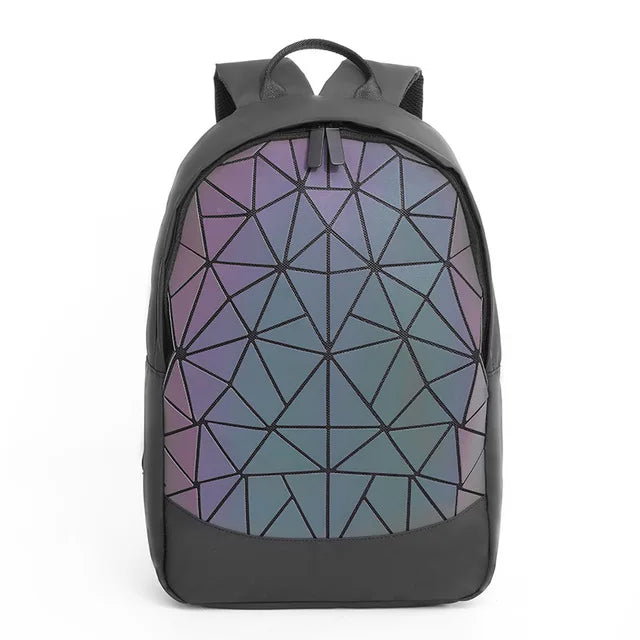 Black Geometric Backpack