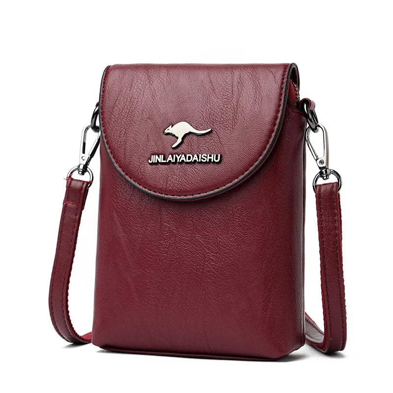 Cartera de cuero para teléfono