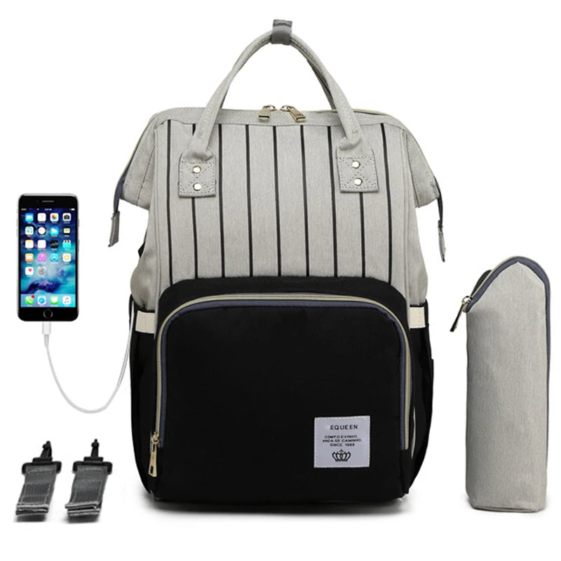 Mochila maternidad LEQUEEN usb