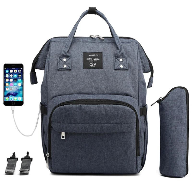 Mochila maternidad LEQUEEN usb