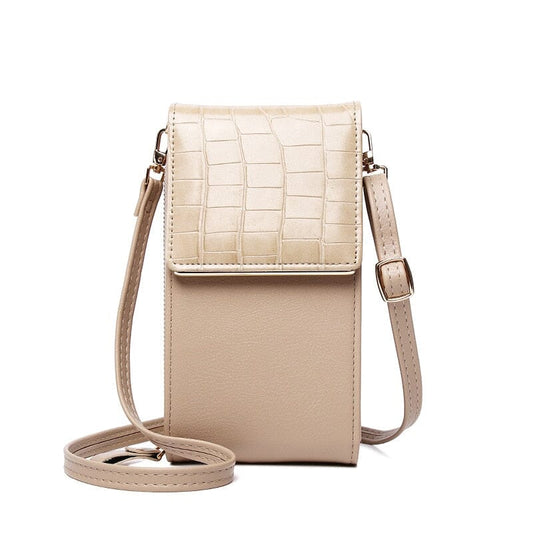 Leather Crossbody Phone Wallet The Store Bags Apricot