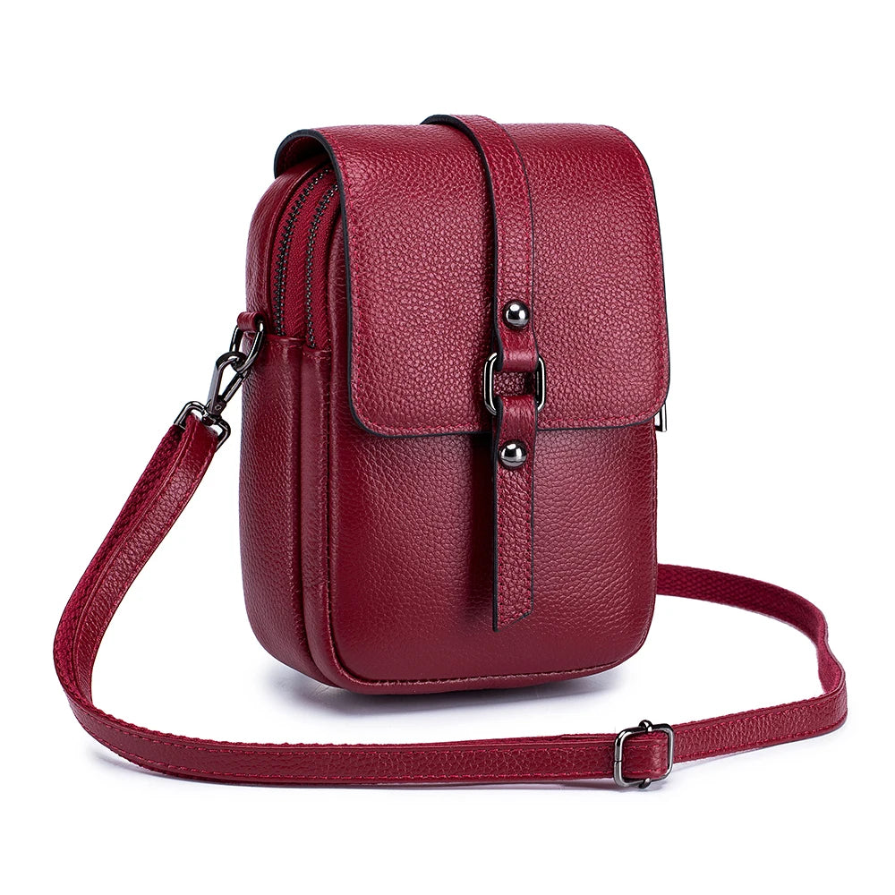 Small Leather Crossbody Phone Purse 100002856 The Store Bags Burgundy