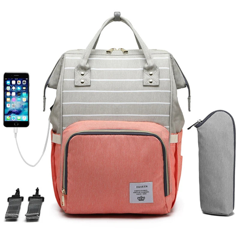 Mochila maternidad LEQUEEN usb